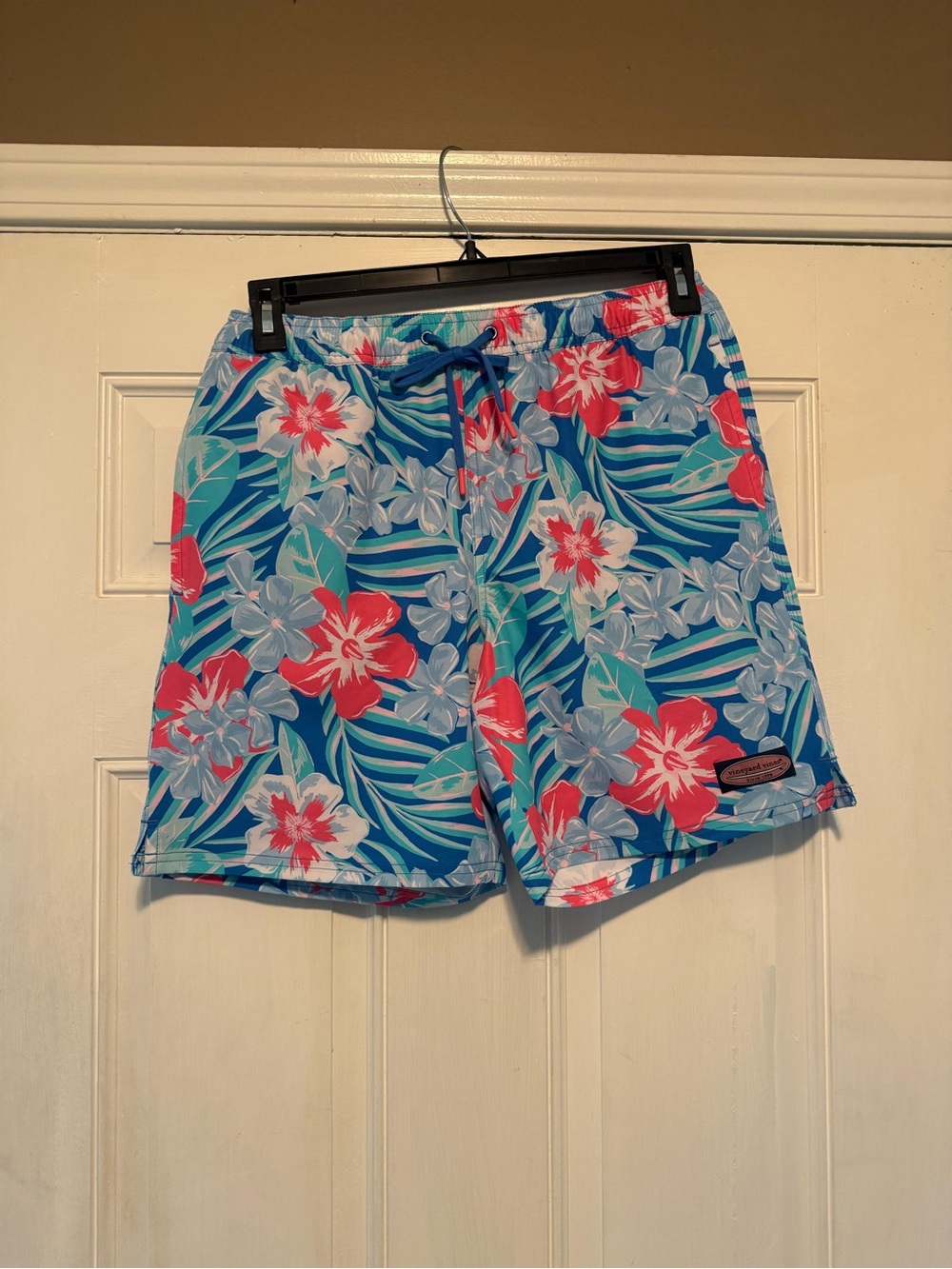 Vineyard Vines Floral Athletic Shorts - Blue, Teal, Pink